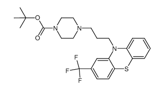 10-[3-(4-N-Boc-1-piperazinyl)propyl]-2-trifluoromethylphenothiazine结构式