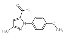 2-(4-METHOXY-PHENYL)-5-METHYL-2H-PYRAZOLE-3-CARBONYL CHLORIDE结构式