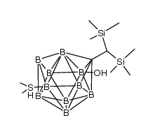 closo-6-Me2S-4-OH-2-{(Me3Si)2CH}-CB10H8 Structure