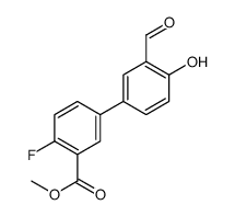 methyl 2-fluoro-5-(3-formyl-4-hydroxyphenyl)benzoate Structure