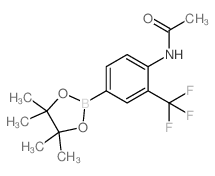 4-乙酰氨基-3-(三氟甲基)苯硼酸频那醇酯结构式