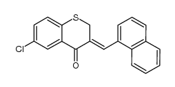 (Z)-6-chloro-3-(naphthalen-1-ylmethylene)thiochroman-4-one Structure