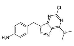 9-[(4-aminophenyl)methyl]-2-chloro-N,N-dimethylpurin-6-amine Structure