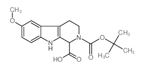 Boc-DL-6-methoxy-1,2,3,4-tetrahydronorharman-1-carboxylic acid Structure