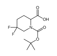 1-(叔丁氧羰基)-5,5-二氟哌啶-2-羧酸结构式