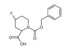 rel-(2R,4R)-1-((苄氧基)羰基)-4-氟哌啶-2-羧酸结构式