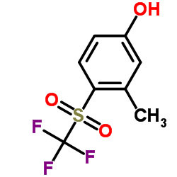 3-Methyl-4-[(trifluoromethyl)sulfonyl]phenol Structure