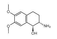 trans-2-amino-6,7-dimethoxy-1,2,3,4-tetrahydronaphthalen-1-ol结构式