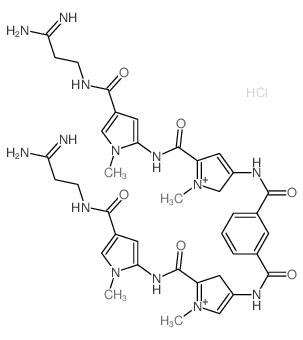 1,3-Benzenedicarboxamide,N1-[4-[[[4-[(4-amino-4-imino-1-oxobutyl)amino]-1-methyl-1H-pyrrol-2-yl]carbonyl]amino]-1-methyl-1H-pyrrol-2-yl]-N3-[5-[[[5-[[(3-amino-3-iminopropyl)amino]carbonyl]-1-methyl-1H结构式