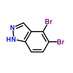4,5-二溴-1H-吲唑结构式