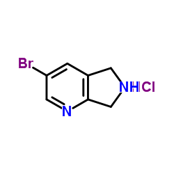 3-溴-6,7-二氢-5H-吡咯并[3,4-b]吡啶盐酸盐结构式