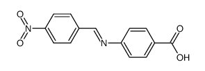 N-(p-nitrobenzylidene)-p-aminobenzoic acid Structure