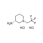(R)-1-(2,2,2-三氟乙基)哌啶-3-胺二盐酸盐结构式