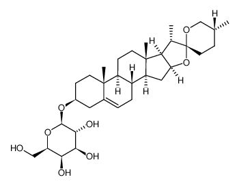 (25R)-5α-spirost-5-en-3β-ol 3-O-β-D-galactopyranoside Structure