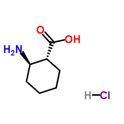 (1R,2R)-2-氨基环己烷羧酸盐酸盐结构式