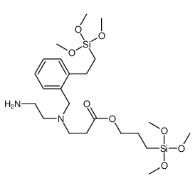 3-trimethoxysilylpropyl 3-[2-aminoethyl-[[2-(2-trimethoxysilylethyl)phenyl]methyl]amino]propanoate结构式