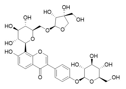 Mirificin-4'-O-glucoside structure