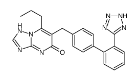 2-propyl-3-[[4-[2-(2H-tetrazol-5-yl)phenyl]phenyl]methyl]-1,5,7,9-tetr azabicyclo[4.3.0]nona-2,5,7-trien-4-one picture