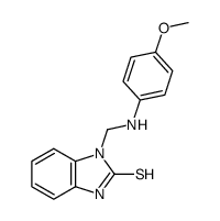 1-(((4-methoxyphenyl)amino)methyl)-1H-benzo[d]imidazole-2-thiol结构式