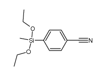 4-cyano-1-(diethoxymethylsilyl)benzene结构式