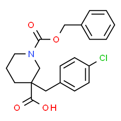 1-CBZ-3-[(4-CHLOROPHENYL)METHYL]-3-PIPERIDINECARBOXYLIC ACID Structure