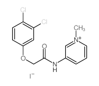 Pyridinium,3-[[2-(3,4-dichlorophenoxy)acetyl]amino]-1-methyl-, iodide (1:1) structure