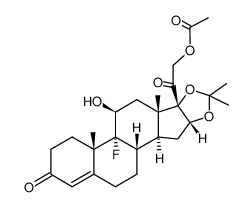 21-acetoxy-9-fluoro-11-hydroxy-16,17-isopropylidenedioxy-pregn-4-ene-3,20-dione Structure