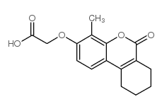 (4-METHYL-6-OXO-7,8,9,10-TETRAHYDRO-6H-BENZO[C]CHROMEN-3-YLOXY)-ACETIC ACID结构式