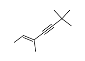 3,6,6-trimethyl-hept-2-en-4-yne Structure