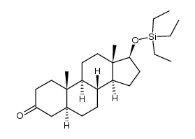 (5S,8R,9S,10S,13S,14S,17S)-10,13-dimethyl-17-((triethylsilyl)oxy)tetradecahydro-1H-cyclopenta[a]phenanthren-3(2H)-one结构式