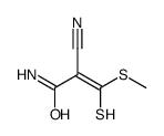 2-cyano-3-methylsulfanyl-3-sulfanylprop-2-enamide结构式