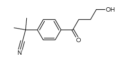 2-(4-(4-hydroxybutanoyl)phenyl)-2-methylpropanenitrile Structure