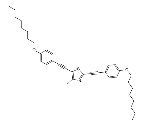 4-methyl-2,5-bis[2-(4-octoxyphenyl)ethynyl]-1,3-thiazole结构式