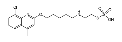 Thiosulfuric acid S-{2-[5-(8-chloro-4-methyl-quinolin-2-yloxy)-pentylamino]-ethyl} ester Structure