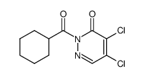 4,5-dichloro-2-(cyclohexanecarbonyl)pyridazin-3(2H)-one结构式