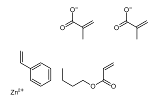 zinc,butyl prop-2-enoate,2-methylprop-2-enoate,styrene Structure