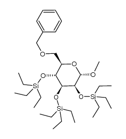 methyl 2,3,4-tri-O-triethylsilyl-6-O-benzyl-α-D-mannopyranoside Structure