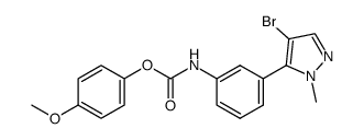 [3-(4-Bromo-2-methyl-2H-pyrazol-3-yl)-phenyl]-carbamic acid 4-methoxy-phenyl ester Structure