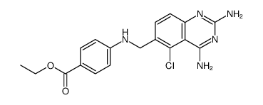 4-[(2,4-diamino-5-chloro-quinazolin-6-ylmethyl)-amino]-benzoic acid ethyl ester结构式