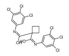 1-N,1-N'-bis(3,4,5-trichlorophenyl)cyclobutane-1,1-dicarboxamide结构式