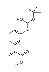 methyl 2-[3-(tert-butoxycarbonylamino)phenyl]prop-2-enoate结构式