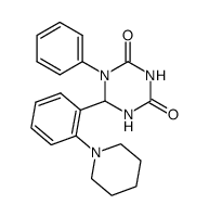 1-phenyl-6-(2-piperidin-1-yl-phenyl)-[1,3,5]triazinane-2,4-dione Structure