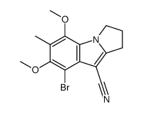 8-Bromo-5,7-dimethoxy-6-methyl-2,3-dihydro-1H-pyrrolo[1,2-a]indole-9-carbonitrile结构式