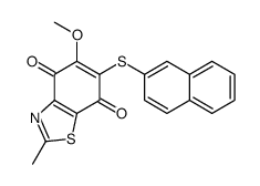 5-methoxy-2-methyl-6-naphthalen-2-ylsulfanyl-1,3-benzothiazole-4,7-dione Structure