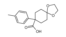 4-carboxy-4-(p-tolyl)cyclohexanone, ethylene ketal Structure