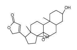 7β,8-Epoxy-3β,14-dihydroxy-5β-card-20(22)-enolide structure