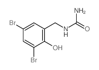 (3,5-dibromo-2-hydroxy-phenyl)methylurea structure