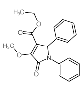 ethyl 4-methoxy-5-oxo-1,2-diphenyl-2H-pyrrole-3-carboxylate结构式