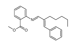 Methyl 2-{(E)-[(2E)-2-benzylideneheptylidene]amino}benzoate Structure