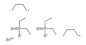 [dibutyl(diethylphosphinothioylsulfanyl)stannyl]sulfanyl-diethyl-sulfanylidene-λ5-phosphane Structure